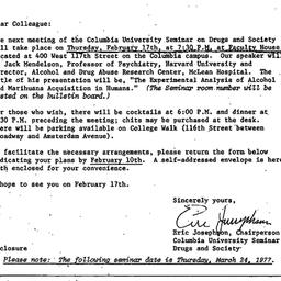 Announcements, 1977-02-02. ...