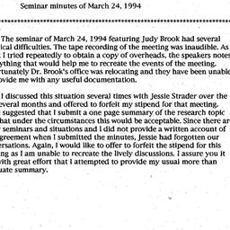 Announcements, 1994-10-19. ...