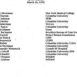Minutes, 1995-03-16. Drugs ...
