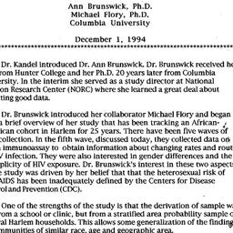 Announcements, 1994-12-01. ...