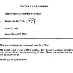 Correspondence, 1995-07-29....