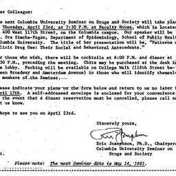 Announcements, 1981-04-06. ...