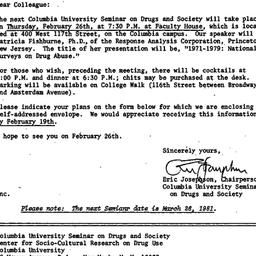 Announcements, 1981-02-09. ...