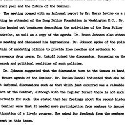 Minutes, 1988-10-27. Drugs ...