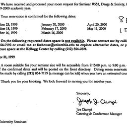 Correspondence, 2000-06-28....