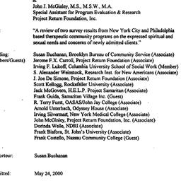Minutes, 2000-05-11. Drugs ...