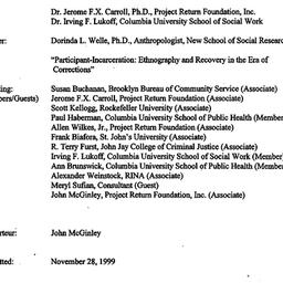 Minutes, 1999-11-18. Drugs ...