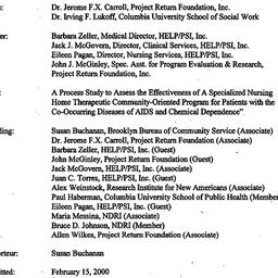 Minutes, 2000-01-20. Drugs ...
