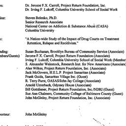 Minutes, 2000-04-20. Drugs ...