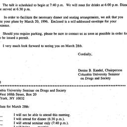 Announcements, 1996-03-06. ...