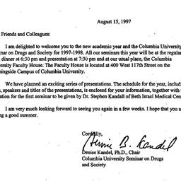 Announcements, 1998-08-15. ...