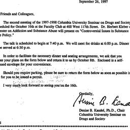 Announcements, 1997-09-26. ...