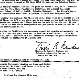 Announcements, 1987-12-22. ...
