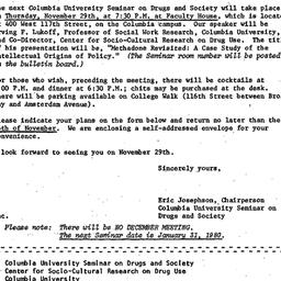 Announcements, 1979-11-02. ...