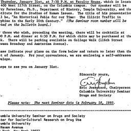 Announcements, 1980-01-03. ...