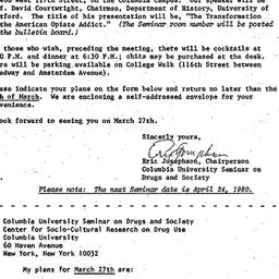 Announcements, 1980-03-07. ...