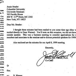 Correspondence, 1999-04-20....