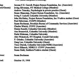 Minutes, 1998-10-15. Drugs ...