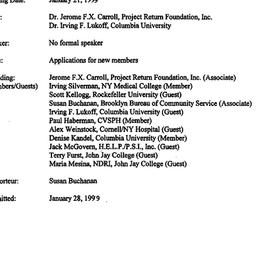 Minutes, 1999-01-21. Drugs ...