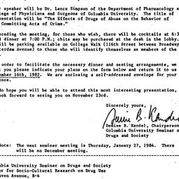 Announcements, 1982-10-29. ...