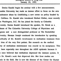 Minutes, 1992-01-23. Drugs ...