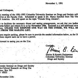 Announcements, 1991-11-01. ...