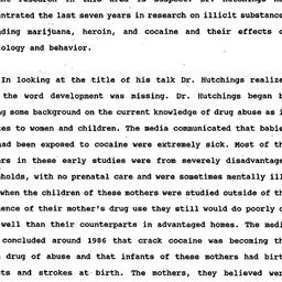 Minutes, 1992-04-30. Drugs ...