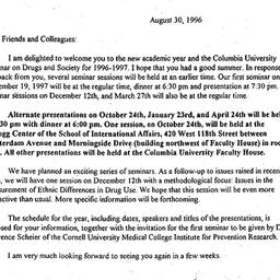 Announcements, 1997-08-30. ...