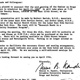 Announcements, 1986-03-26. ...