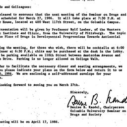 Announcements, 1986-03-04. ...