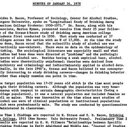 Minutes, 1978-01-26. Drugs ...