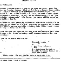 Announcements, 1978-02-03. ...