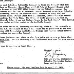 Announcements, 1978-03-03. ...