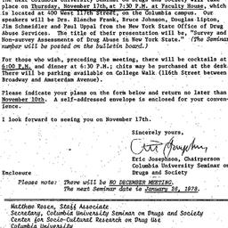 Announcements, 1977-10-31. ...