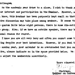 Announcements, 1979-05-15. ...