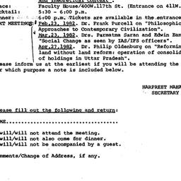 Announcements, 1982-01-15. ...