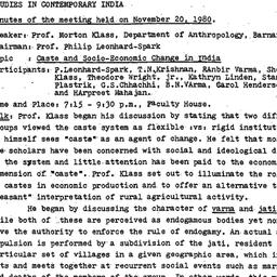 Minutes, 1980-11-20. Contem...
