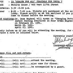 Announcements, 1981-01-10. ...