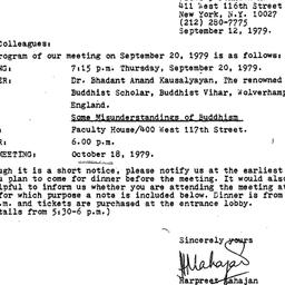 Announcements, 1979-09-12. ...