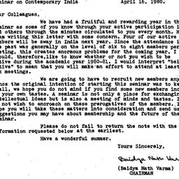 Announcements, 1980-04-16. ...