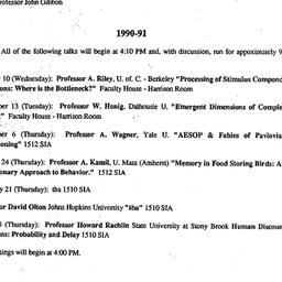 Schedules, Cognitive & ...