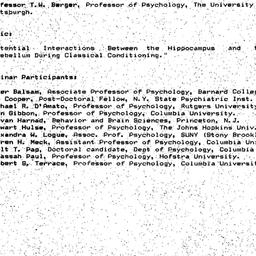 Minutes, 1986-11-18. Cognit...