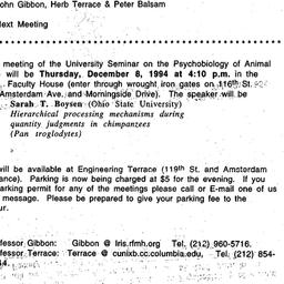 Announcements, 1994-11-30. ...