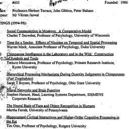 Schedules, Cognitive & ...
