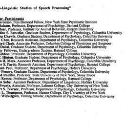 Minutes, 1992-11-19. Cognit...