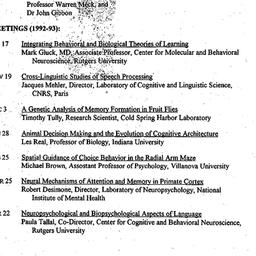 Schedules, Cognitive & ...
