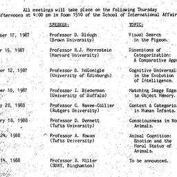 Announcements, 1989-04-30. ...