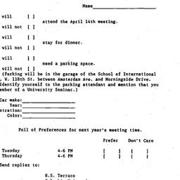 Announcements, 1989-03-30. ...