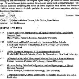 Schedules, Cognitive & ...