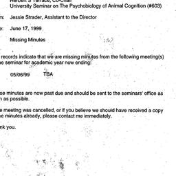 Correspondence, 1999-06-17....